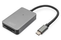 Digitus DA-70333 geheugenkaartlezer USB 2.0 Type-C Grijs