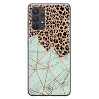 Samsung Galaxy A32 4G siliconen hoesje - Luipaard marmer mint Samsung Galaxy A32 4G siliconen hoesje - Luipaard marmer mint