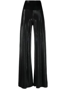 Norma Kamali pantalon évasé à taille haute - Noir