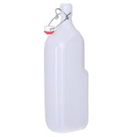 CM beugelfles/weckfles/waterfles container - wit - kunststof - 1,5 liter