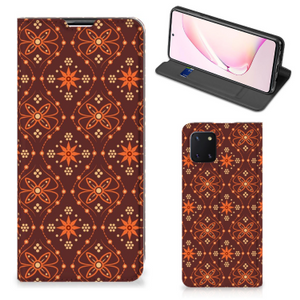 Samsung Galaxy Note 10 Lite Hoesje met Magneet Batik Brown