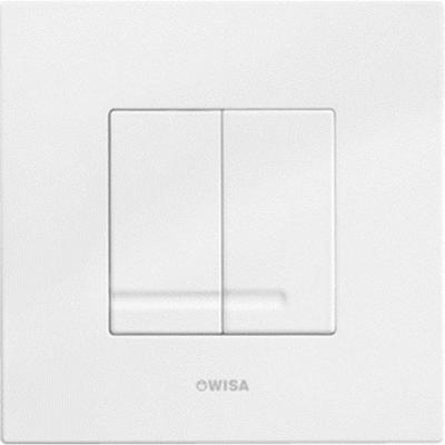 Wisa Bedieningspaneel - 16x16cm - vierkant - dualflush - kunststof - mat wit 8051402101