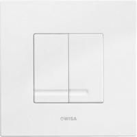 Wisa Bedieningspaneel - 16x16cm - vierkant - dualflush - kunststof - mat wit 8051402101 Wisa Bedieningspaneel - 16x16cm - vierkant - dualflush - kunststof - mat wit 8051402101
