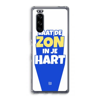 Laat de zon in je hart: Sony Xperia 5 Transparant Hoesje