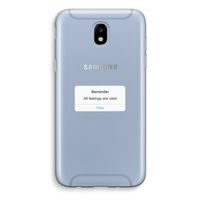 Reminder: Samsung Galaxy J5 (2017) Transparant Hoesje