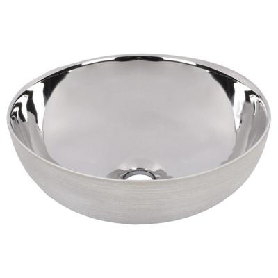 Differnz Shine waskom 40x40x13.5cm keramiek zilver/wit 38.010.65