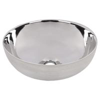 Differnz Shine waskom 40x40x13.5cm keramiek zilver/wit 38.010.65