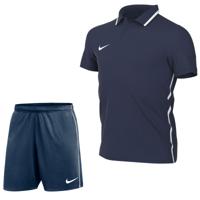 Nike Dri-FIT Park 26 Polo Trainingsset Kids Donkerblauw Wit