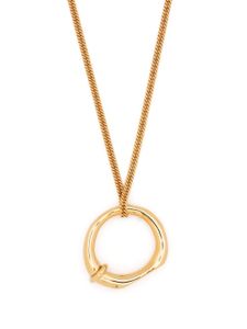 Jil Sander collier à pendentif rond - Or