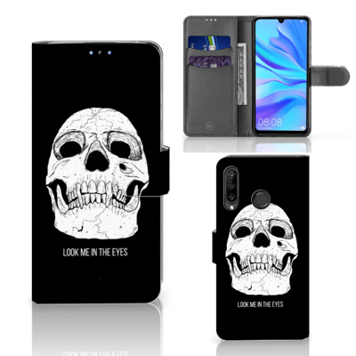 Telefoonhoesje met Naam Huawei P30 Lite (2020) Skull Eyes Telefoonhoesje met Naam Huawei P30 Lite (2020) Skull Eyes