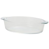 Ovalen glazen mini ovenschaal 400 ml 20 x 11 x 5 cm - thumbnail