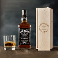 Whiskey in gegraveerde kist - Jack Daniels - thumbnail