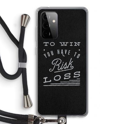 Risk loss: Samsung Galaxy A72 5G Transparant Hoesje met koord
