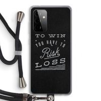 Risk loss: Samsung Galaxy A72 5G Transparant Hoesje met koord Risk loss: Samsung Galaxy A72 5G Transparant Hoesje met koord