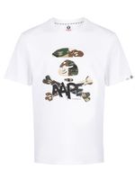 AAPE BY *A BATHING APE® t-shirt en coton à logo imprimé - Blanc - thumbnail