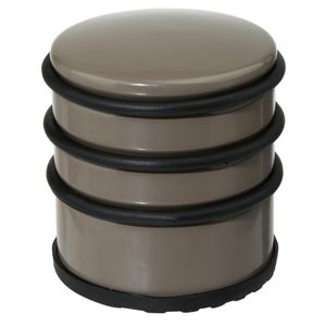 Ronde deurstopper taupe 7 x 7,5 cm van metaal