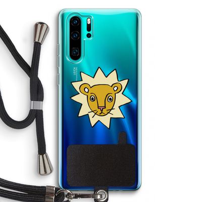 Kleine leeuw: Huawei P30 Pro Transparant Hoesje met koord