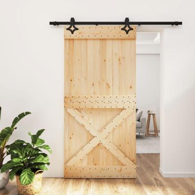 Schuifdeur met beslag 100x210 cm massief grenenhout