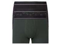 LIVERGY 3 heren boxers (XL, Donkergroen/zwart)