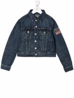 Ralph Lauren Kids veste en jean à détail de patch - Bleu