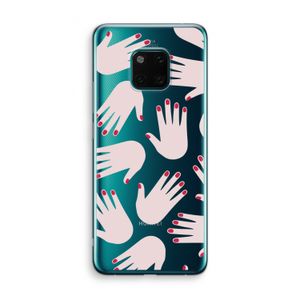 Hands pink: Huawei Mate 20 Pro Transparant Hoesje