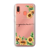 Zonnebloemen: Samsung Galaxy A20e Transparant Hoesje