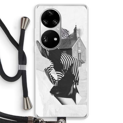 House: Huawei P50 Pro Transparant Hoesje met koord