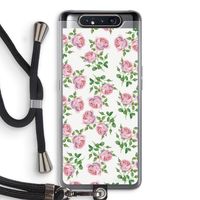 Kleine roosjes: Samsung Galaxy A80 Transparant Hoesje met koord Kleine roosjes: Samsung Galaxy A80 Transparant Hoesje met koord