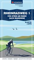 Fietskaart 7008 Rheinradweg 1 | Kompass