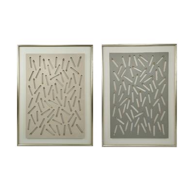 Schilderij Home ESPRIT Groen Beige Gouden Modern Stads 90 x 3,5 x 120 cm (2 Stuks)