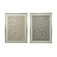 Schilderij Home ESPRIT Groen Beige Gouden Modern Stads 90 x 3,5 x 120 cm (2 Stuks)
