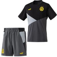 PUMA Borussia Dortmund Zomerset 2023-2024 Zwart Grijs - thumbnail