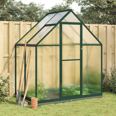 VidaXL Tuinkas met basisframe 169x114x202 cm aluminium groen