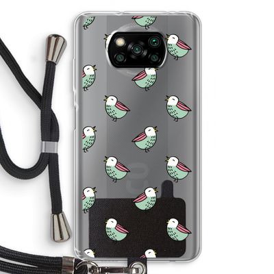 Vogeltjes: Xiaomi Poco X3 Pro Transparant Hoesje met koord