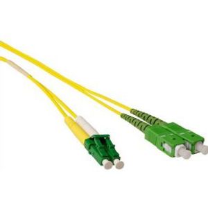ACT 3 meter LSZH Singlemode 9/125 OS2 glasvezel patchkabel duplex met LC/APC8 en SC/APC8 connectore