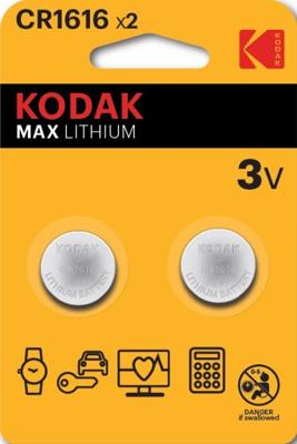 Kodak CR1616 lithium knoopcel batterij blister(2) - 3241020