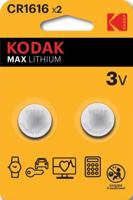 Kodak CR1616 lithium knoopcel batterij blister(2) - 3241020