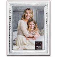Haes Deco Verzilverde Fotolijst Brescia voor een foto van 13x18 cm - Fraai Verzilverd met luxe Houten achterzijde en standaard om neer te zetten
