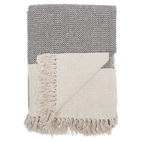 Bloomingville Plaid Sefanit Grijs Recycled Katoen - thumbnail