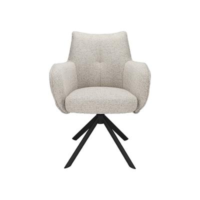 Haluta Draaibare Eetkamerstoel met arm Zenith - Naturel