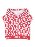 HUGO KIDS sweat sans manches à logo imprimé - Blanc