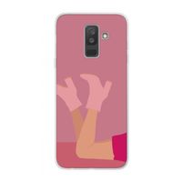 Pink boots: Samsung Galaxy A6 Plus (2018) Transparant Hoesje