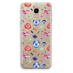 Bloemetjes: Samsung Galaxy J6 (2018) Transparant Hoesje