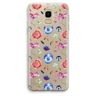 Bloemetjes: Samsung Galaxy J6 (2018) Transparant Hoesje