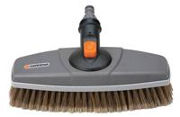 Gardena Wasborstel voor Auto & Caravan - Flexibel 30° Draaistuk, Zachte PET Haren, 27 cm Werkbreedte
