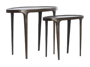 Light & Living Sidetable 'Arica' Set van 2 stuks, kleur Donkerbruin