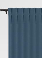 Staba gordijn - Dark Blue met Dubbele plooi