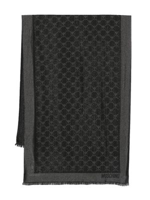 Moschino écharpe à logo en jacquard - Noir