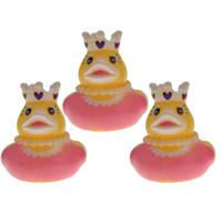 Rubber badeendje prinses - 3x - roze - badkamer fun artikelen - size 5 cm - kunststof