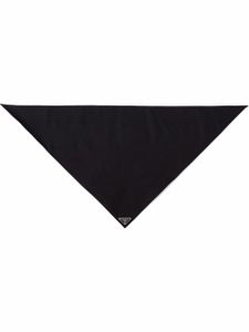 Prada foulard Re-Nylon à plaque logo - Noir